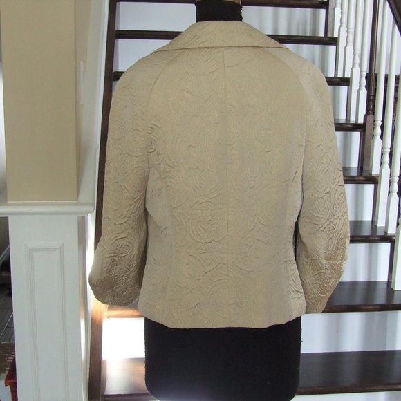 Jones New York Beige Gold Jacket XL 16 - Picture 4 of 7